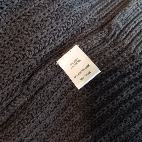 Garnet Hill Navy cardigan sweater with collared neckline / Size XS - Picture 6 of 7